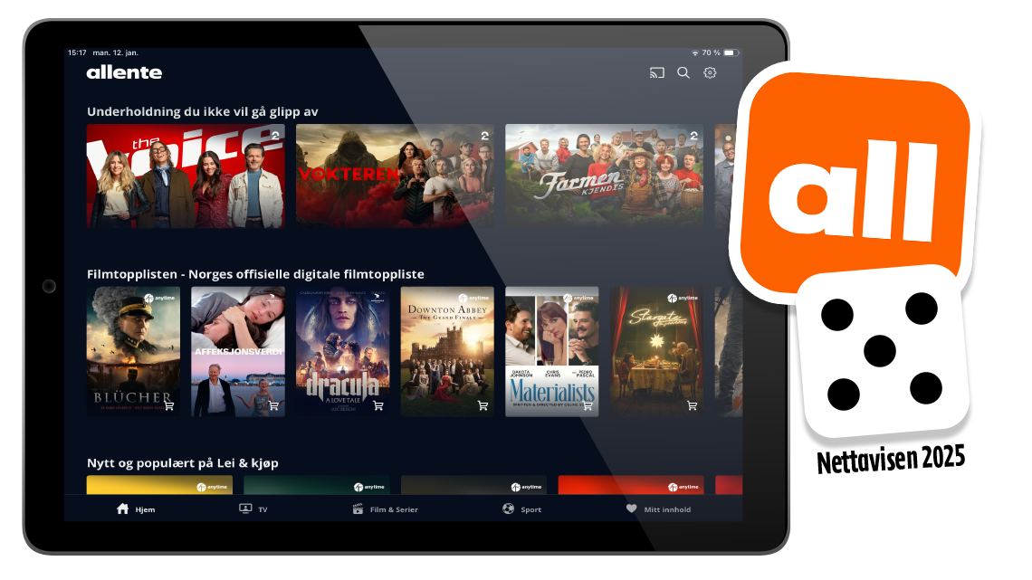 Med Allente-appen har du tilgang til en verden av underholdning samlet på ett sted.